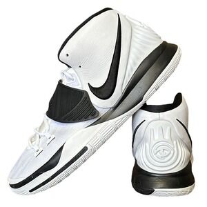 NIKE Kyrie 6 TB White Black CW4142-101 Men's Size 18 Basketball Athletic Shoes